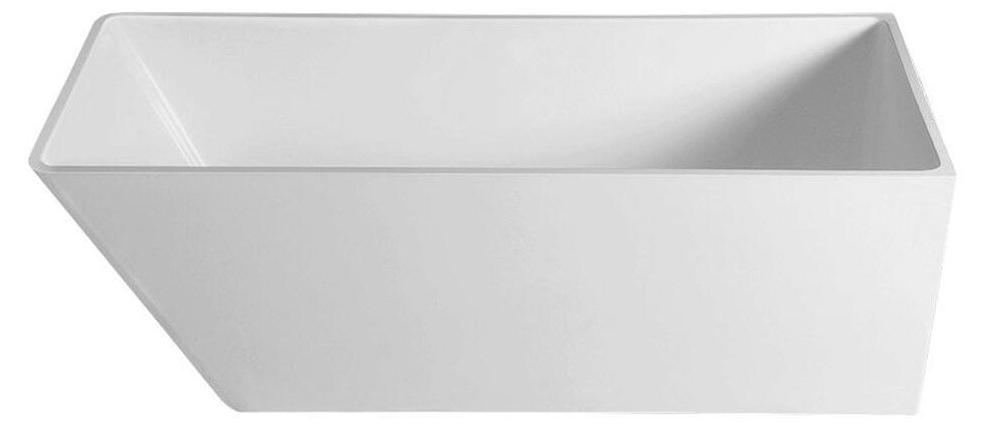 HERHIS Mineralguss-Badewanne 170x72x63cm, weiß