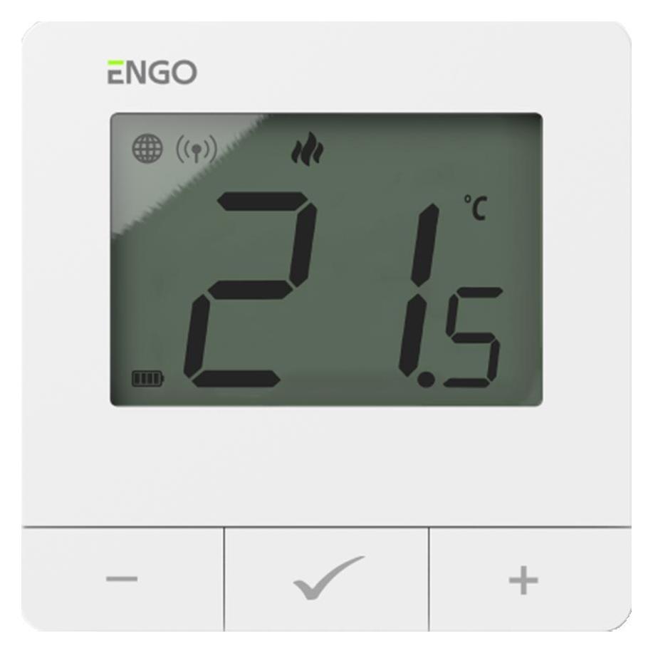 Salus Engo Internetowy, natynkowy regulator temperatury ZigBee/868MHz, Biały, bateryjny (E25-BATW)