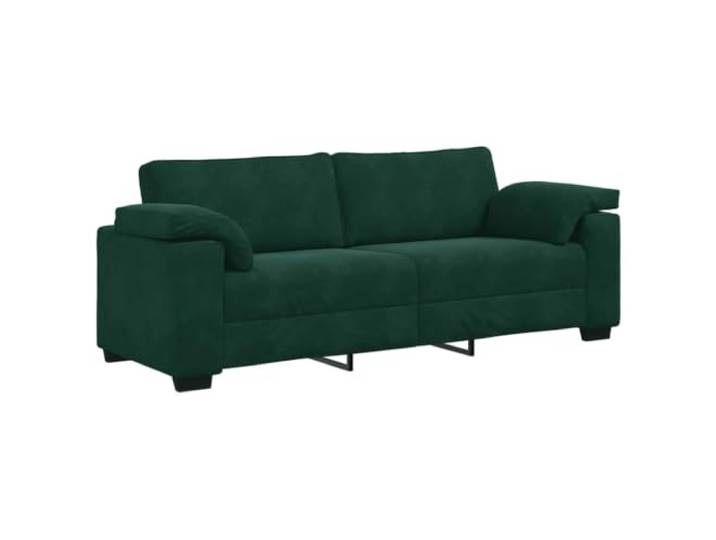Todiikf 3-Sitzer-Sofa Samt Dunkelgrün 220x77x82cm Couch mit Kissen Stilvolle Sitzgelegenheit mit sanfter Haptik für Wohnzimmer, Schlafzimmer, Arbeitszimmer und Empfangsbereiche.