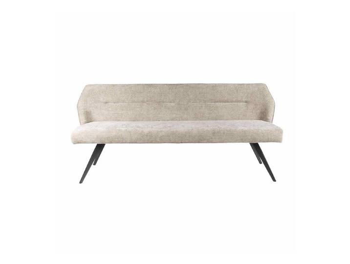 Feeling4Home Sitzbank Vellturna mit Lehne - Webstoff, Sand, Weicher und bequemer Stoff
