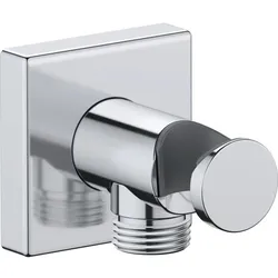 Duravit Wandanschlussbogen UV0630010010 DN 15, mit Brausehalter, Rosette eckig, chrom