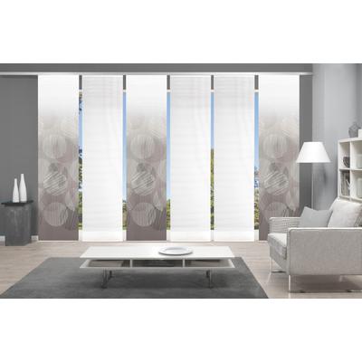 Schiebegardine VISION S "CIRCO", grau (taupe), B:60cm H:260cm, Polyester, Gardinen, DIGITALDRUCK