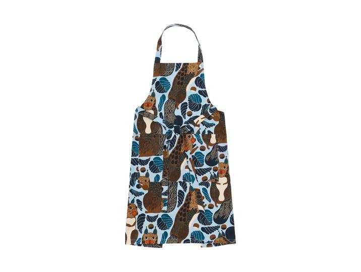 Marimekko Pieni Kurre tablier Sky blue-multicolore