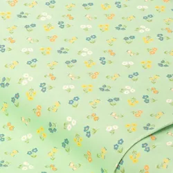Baumwollstoff Blümchen "Dana", pastellgrün-color