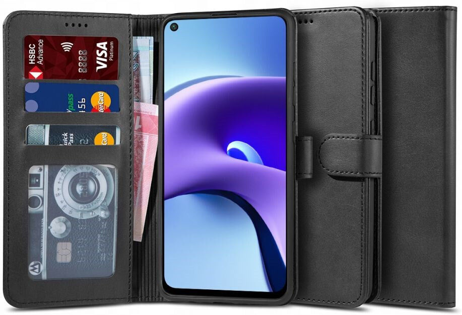 Xiaomi Redmi Note 9T (5G) Tech-Protect Læder Wallet 2 - Sort