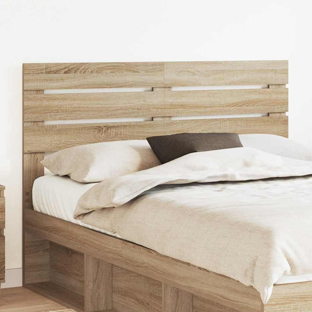 Lily Manor Slat Headboard Sonoma Oak Queen