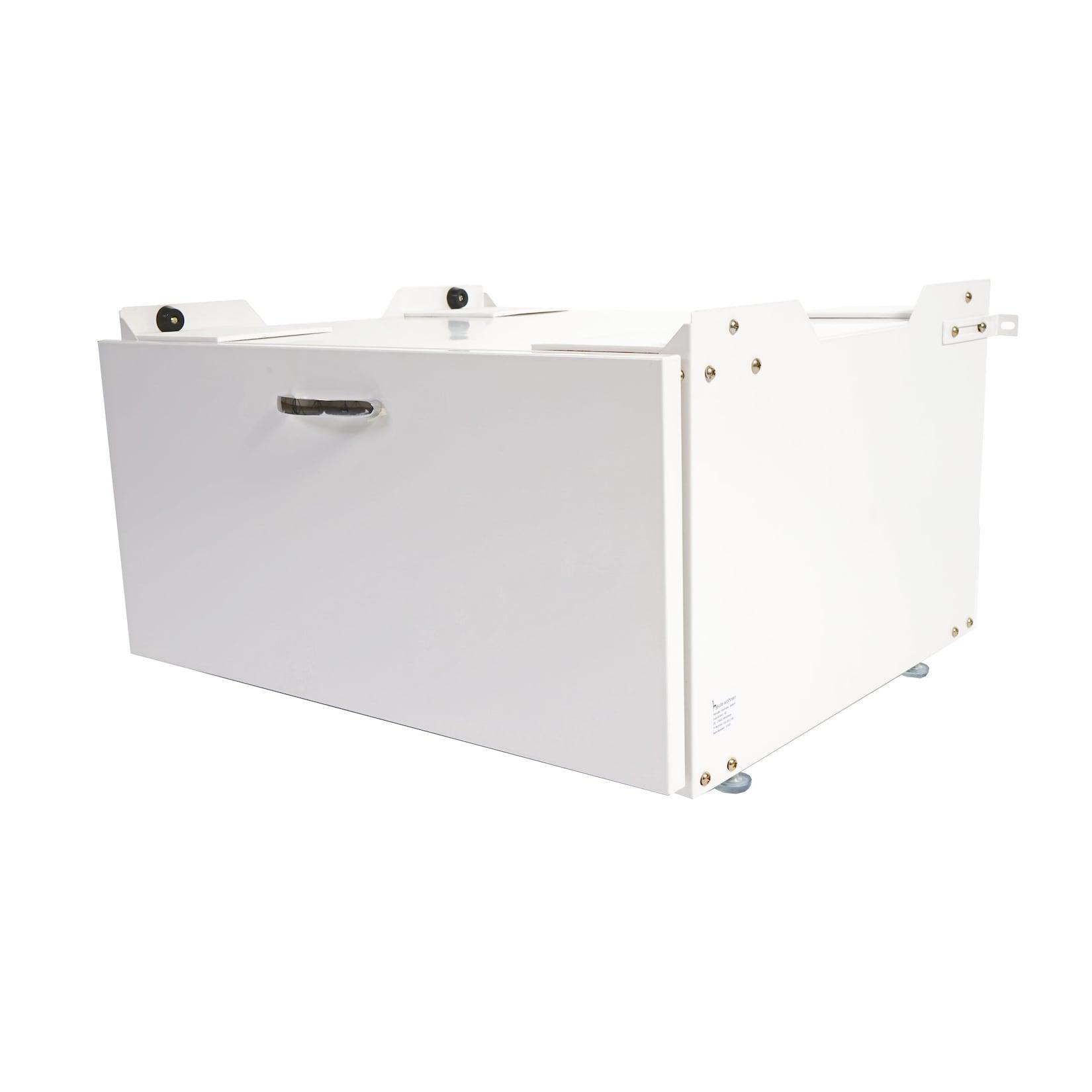 Waschmaschinenunterschrank MCW-E50, Sockel Podest Erhöhung Untergestell, Schublade 33x61x52cm ~ weiß