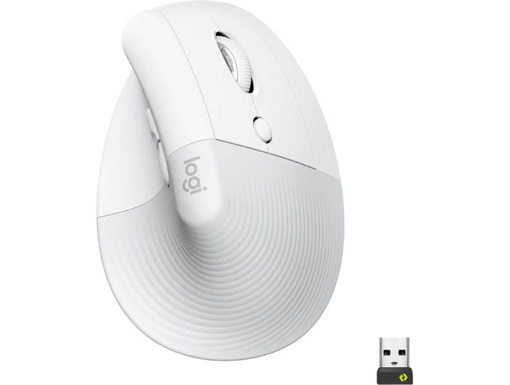 Logitech Lift Verticale Ergonomische Muis Wit