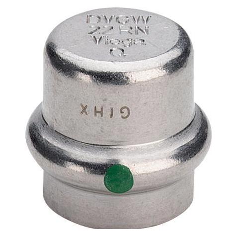 Viega 2356 - Deckel Verschluss Sanpress 2356 Durchmesser 35 mm Edelstahl (Pressverbindung) (452896)