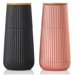 AdHoc Pfeffermühle I Salzmühle SCAPE im Set - schwarz/rose gold
