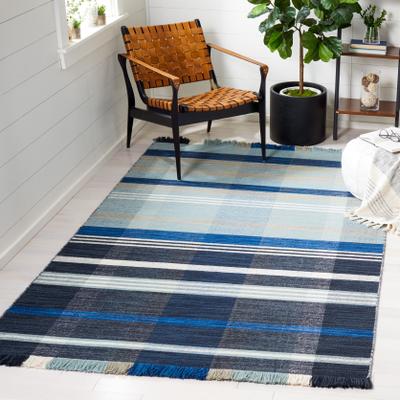 SAFAVIEH Striped Kilim Ceylan Wool Fringe Rug