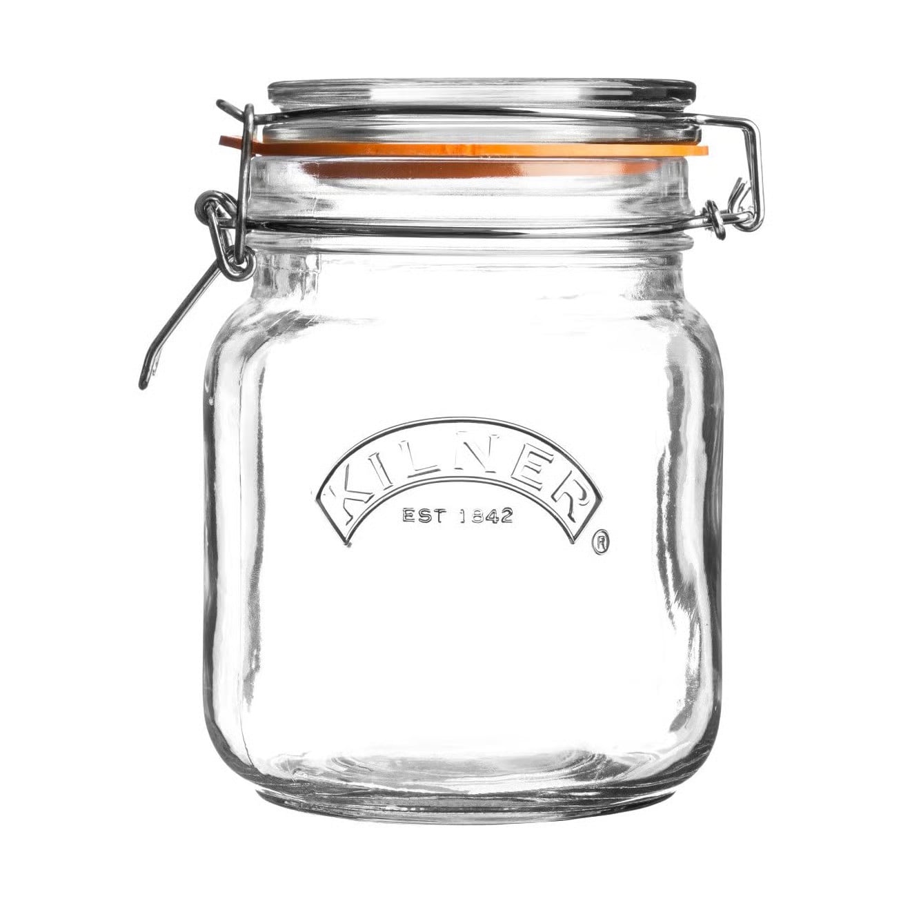 Kilner vierkante weckpot met beugelsluiting Helder 1 l