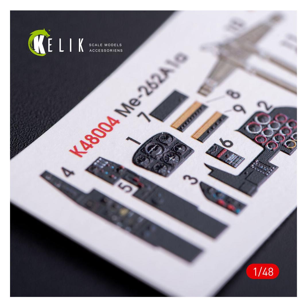 Kelik ME-262A1 interior 3D decals for Tamiya kit (K48004)
