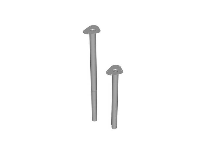 ELEMENT SYSTEM Tischbein DIY, Unterbau-Möbelfuß 11133 600-900mm silber 4 Stk