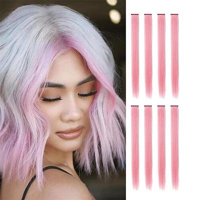 Clip auf Haarverlängerung 22 Zoll gefärbtes Haar glatte Haarverlängerung Clip in Haarteilen Hochtemperatur-Faber-Haarteile