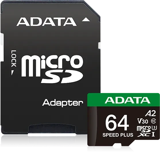 ADATA MicroSDXC 64 GB Speed Plus + SD-Adapter