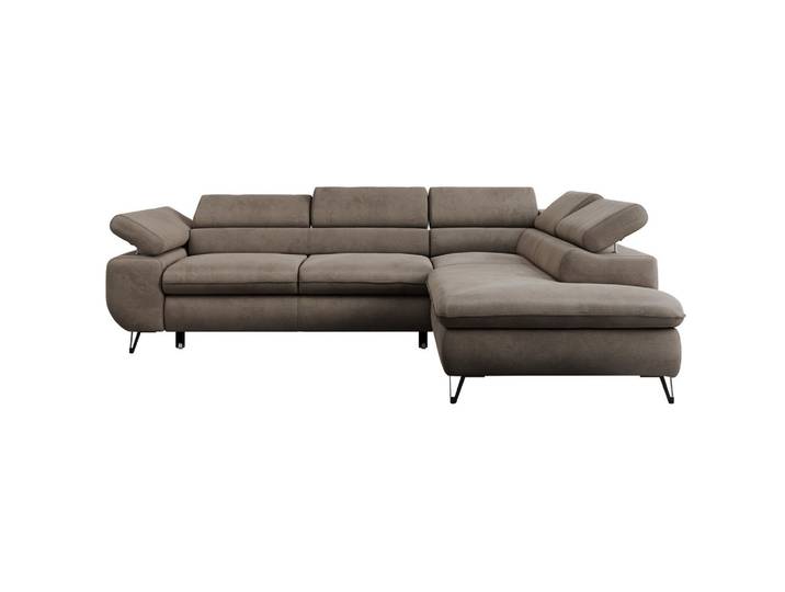 ECKSOFA PETER L Braun Velvet - Rechts Seite