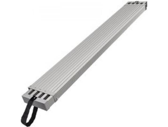VEVOR Teleskop-Arbeitsplanke aus Aluminium, 2,4–3,9 m, 227 kg Tragkraft, 31,8 cm breites Aluminium-Gerüstbrett, Verlängerungs-Bühnenbrett mit rutschfester Plattform, Gerüstleiter-Zubehör