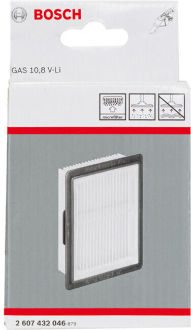 Filtre plissé BOSCH pour GAS 10,8 V-LI / GAS 12V (2607432046)