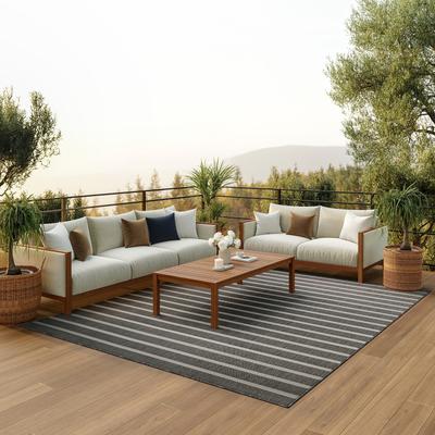 Nourison Positano Indoor/Outdoor Striped Area Rug.