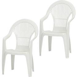 Progarden Vega SET 2x St-Ses weiß M73533 Gartenmöbel-Set Weiß
