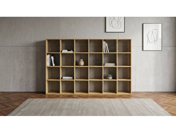 Pickawood Regal nach Maß - Weiß/Grau/Schwarz/Eiche/Buche Eiche Natur geölt