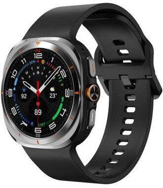 United Samsung Galaxy Watch Ultra Silicone Watch Band With Colorful Buckle Soft Sport Replacement Strap black