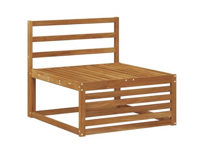 KTHLBRH Modulares Sofa-Set, 6-teilig, aus Akazienholz, Massivholz Flexible Konfiguration, Rückenlehne aus Latten, witterungsbeständig, für Garten und Terrasse