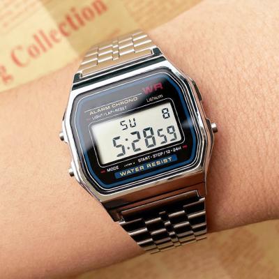 Youfap Market Men Women LED Digital Wristwatches, Luxury Gold Silver Sports Military Watches, Retro Steel Band Wrist Clock style 01 rose Gold