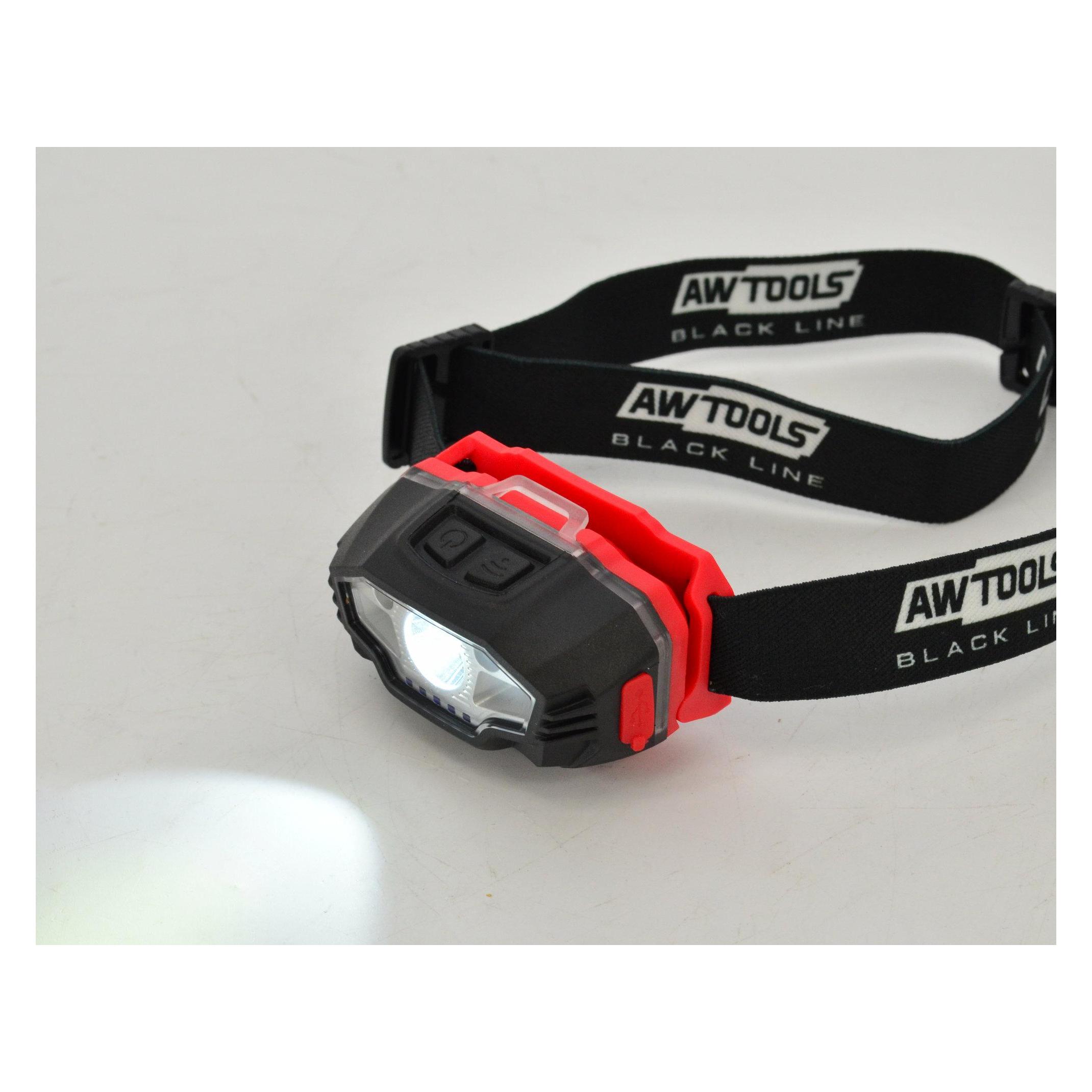 Awtools Black Line 5-Funktionen USB-LED-Stirnlampe (60121651)