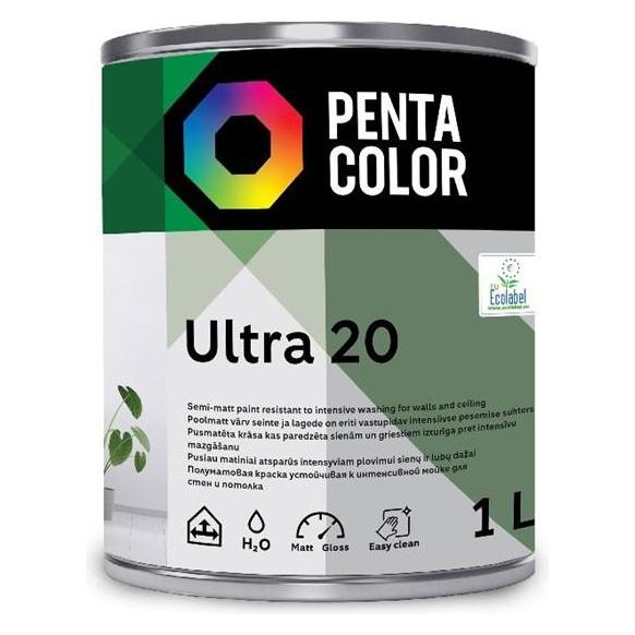 Pentacolor Dispersion Paint Ultra 20 White 1 L (1000 ml) (33042665)