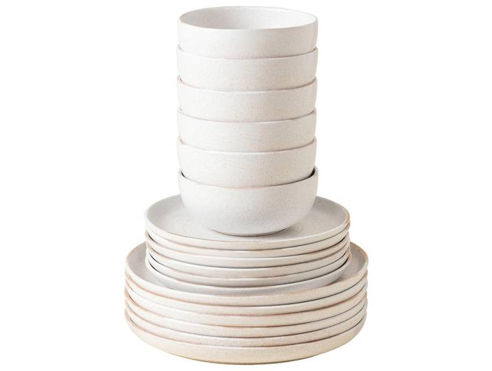 Costa Nova Kombiservice Vermont, Creme, Keramik, 18-teilig, 630 ml, Handmade in Europe, Essen & Trinken, Geschirr, Geschirr-Sets, Kombiservice