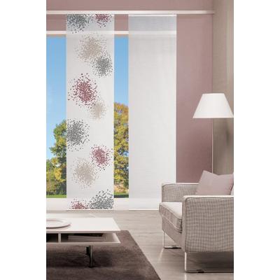 Schiebegardine VISION S "SPOTTI", bunt (beere), B:60cm H:245cm, Polyester, Gardinen, Schiebevorhang, Digitaldruck, Bambus