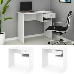 VICCO Schreibtisch COLIN Weiß Arbeitstisch Bürotisch Regal PC Tisch Schublade