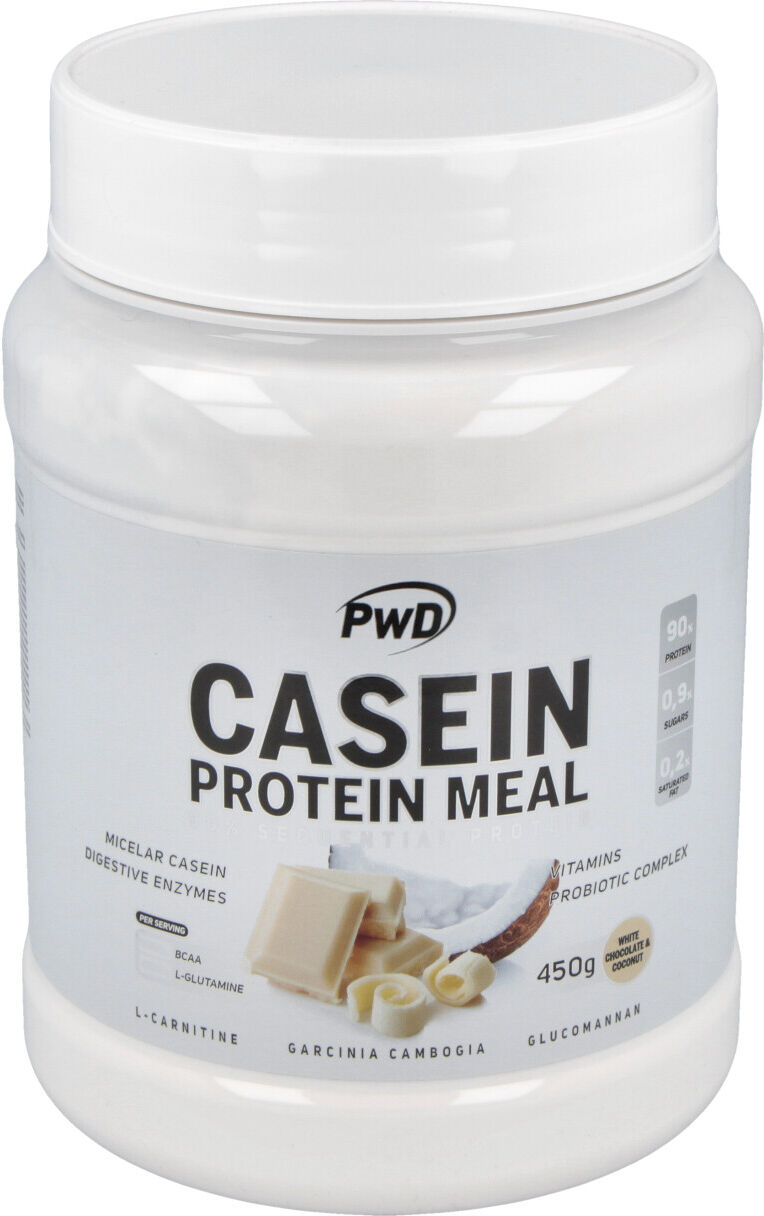 Pwd nutrition casein protein meal chocolate blanco con coco 450g