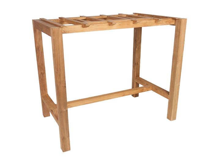 Stern Bartischgestell Theo Teak für Tischplatte 130x80 cm