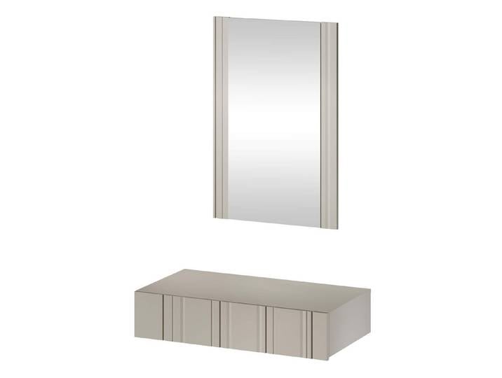 MIRJAN24 Schminktisch Isla (2er-Set, Hängeschrank, Spiegel), Front gefräst