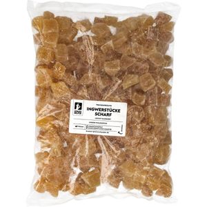 Bremer-Gewürzhandel Trockenfrüchte Ingwerstücke, ungeschwefelt, kandiert, im Beutel, 1 kg