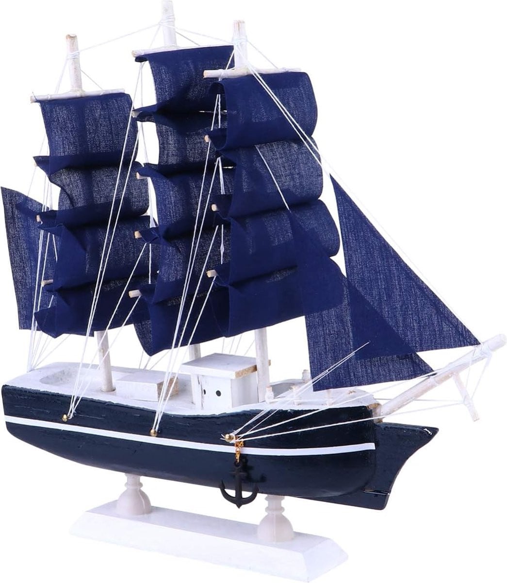 Vintage houten zeilschip model voor decoratie