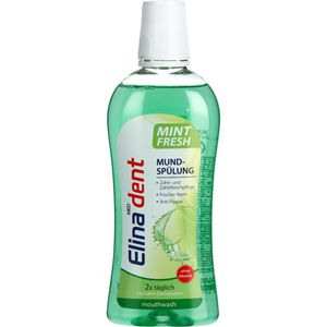 Elina-med Mundspülung dent Mint Fresh, ohne Alkohol, mit Fluorid, antibakteriell, 500ml