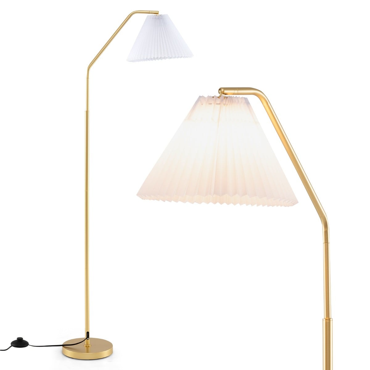 Costway Boogvloerlamp voor Woonkamer, Slaapkamer en Thuiswerkplek
