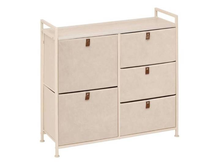 Meuble de rangement Tissa 5 tiroirs beige - 5five