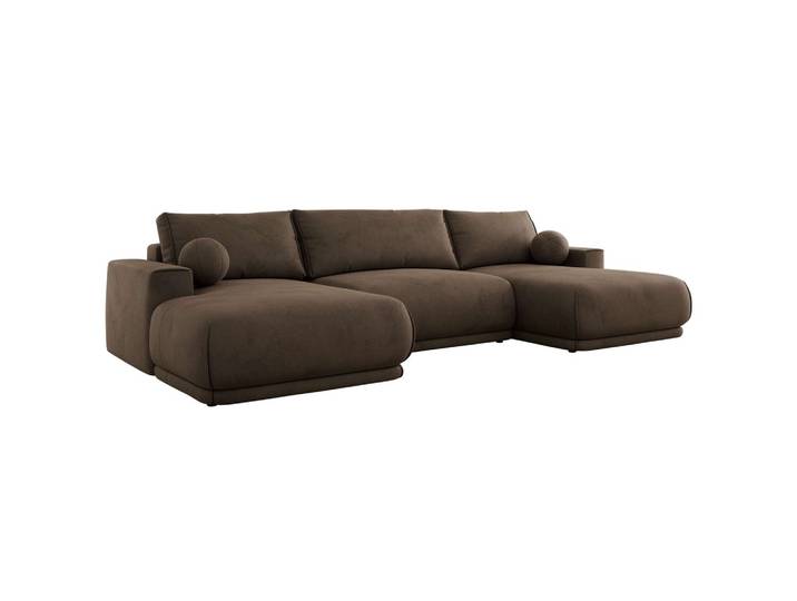 WOHNLANDSCHAFT RINA U Braun Velvet