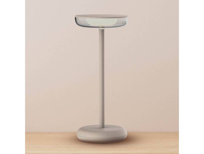 Näve LED-Akku-Terrassenleuchte Pasi beige Höhe 26 cm Metall Touch Pasi, dimmbar, creme / amber, für Wohn- / Esszimmer, Metall, Modern