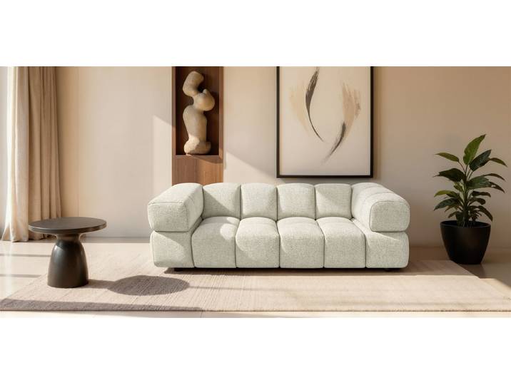 Fun Möbel 3-Sitzer Designersofa FUN ANGELA in Webstoff Puente, Rundumbezug