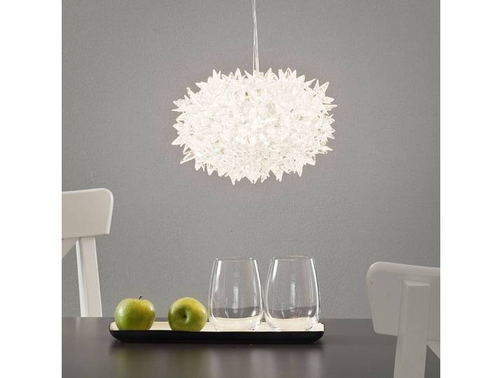 Design hanglamp Bloom S2, helder / transparant, Woon-/ Eetkamer, Kunststof, Design, hanglamp