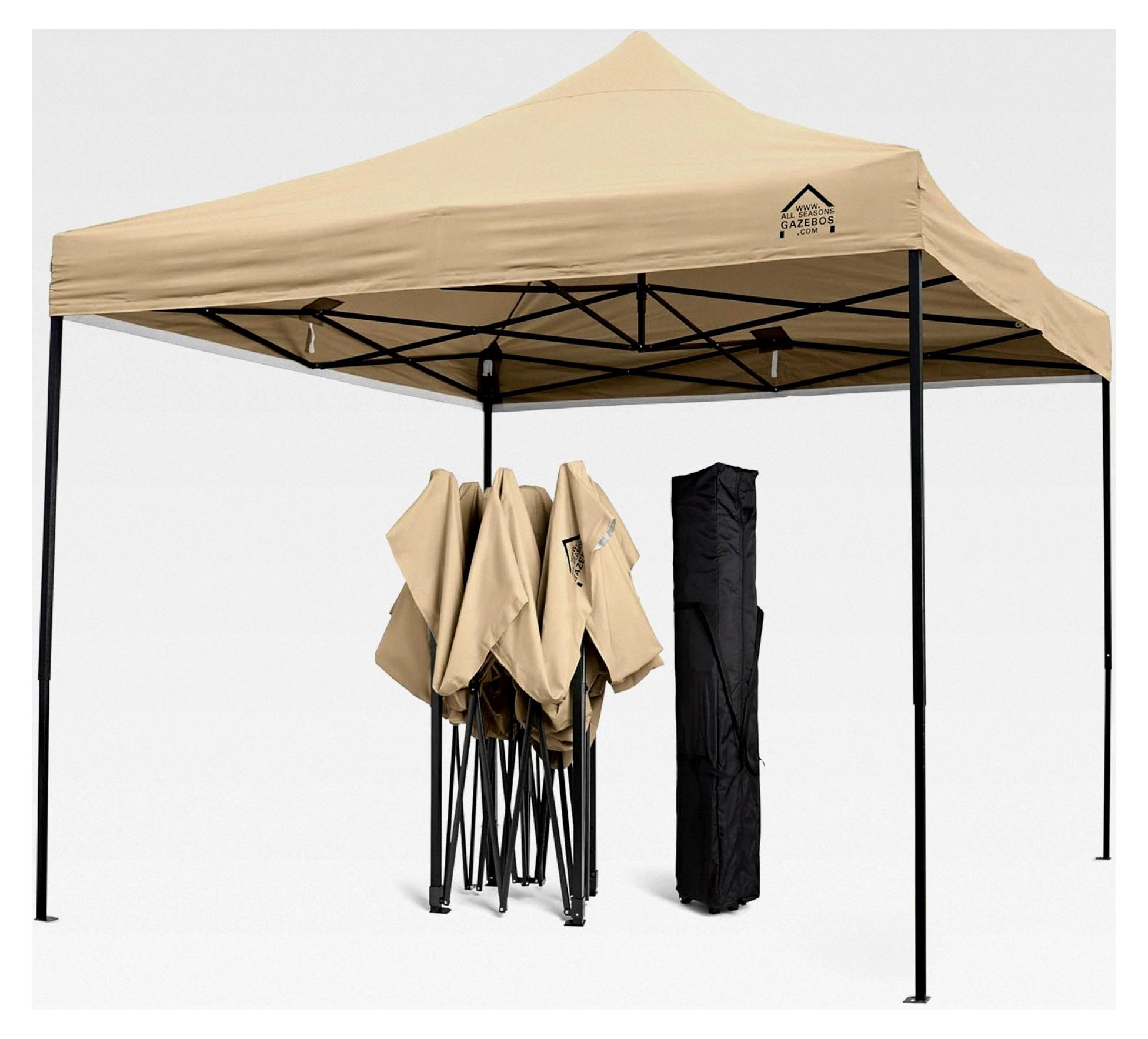Robuster Faltpavillon und Vorzelt, komplett wasserdicht, für einen schnellen Aufbau, 3 x 3 m erhältlich (Beige)
