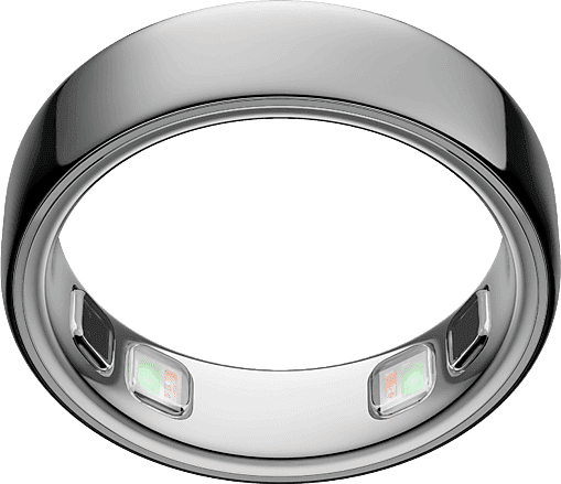 Anillo inteligente - Oura Ring 5, Talla 6, Hasta 9 días autonomía, Bluetooth, 50 métricas de salud, Titanio, Plata