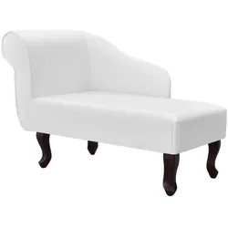 vidaXL Chaiselongue Weiß Kunstleder