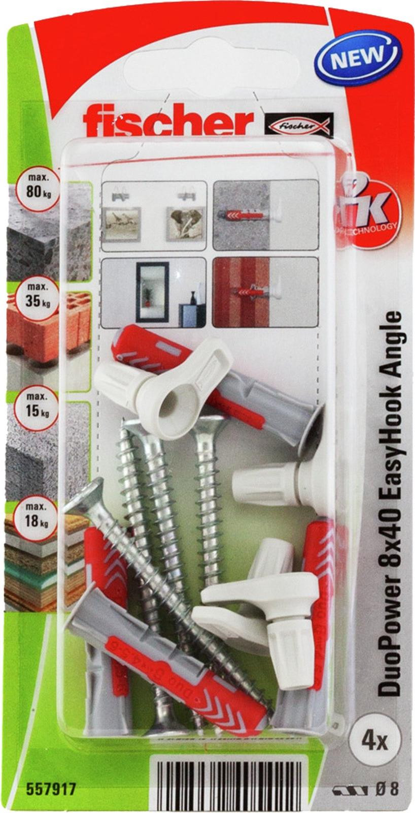 Fischer EasyHook Angle DuoPower pluggen 8x40 mm